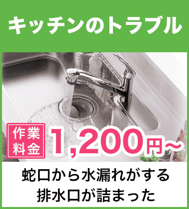 キッチン（台所）の蛇口の水漏れ修理 神戸市東灘区